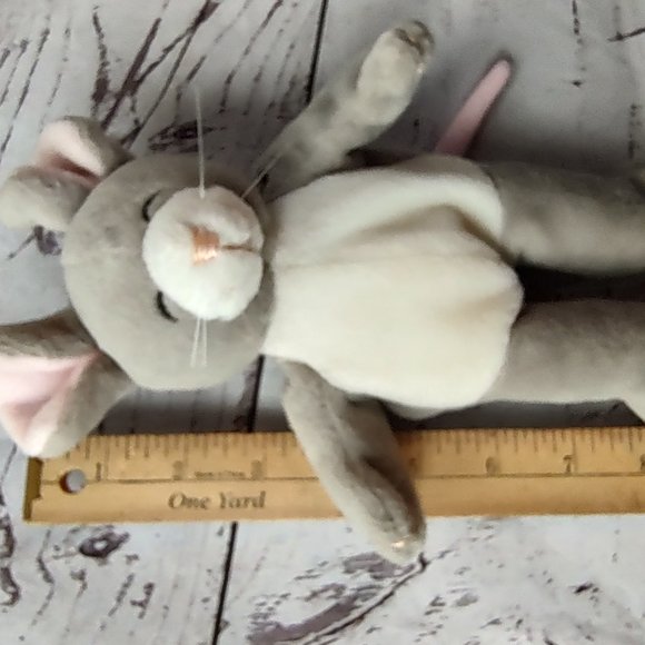 Mary Meyer Vintage Mouse Snuffy Plush Gray Beanie 1998 Yankee Candle Mascot 9" - Picture 6 of 6
